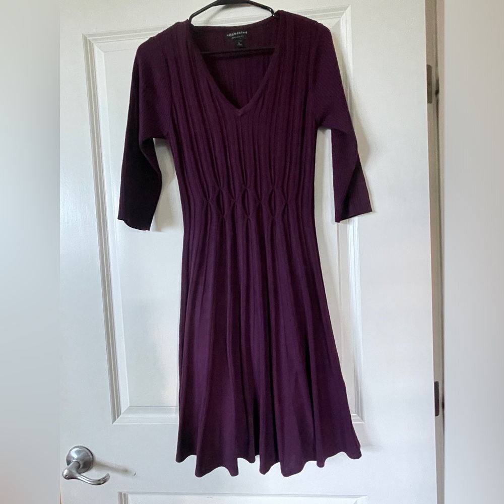 Elegant Purple Women's sweater Dress size M